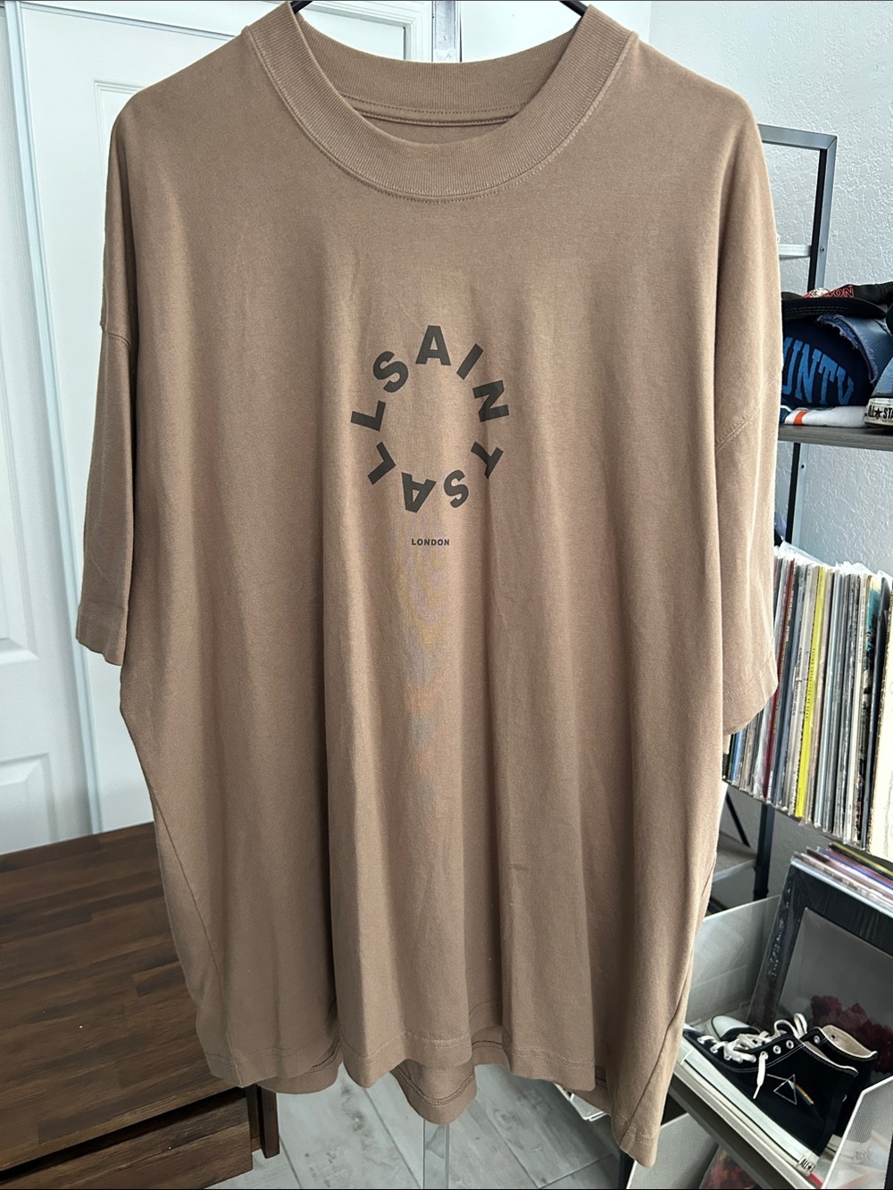 All Saints Brown Crew Neck Tee